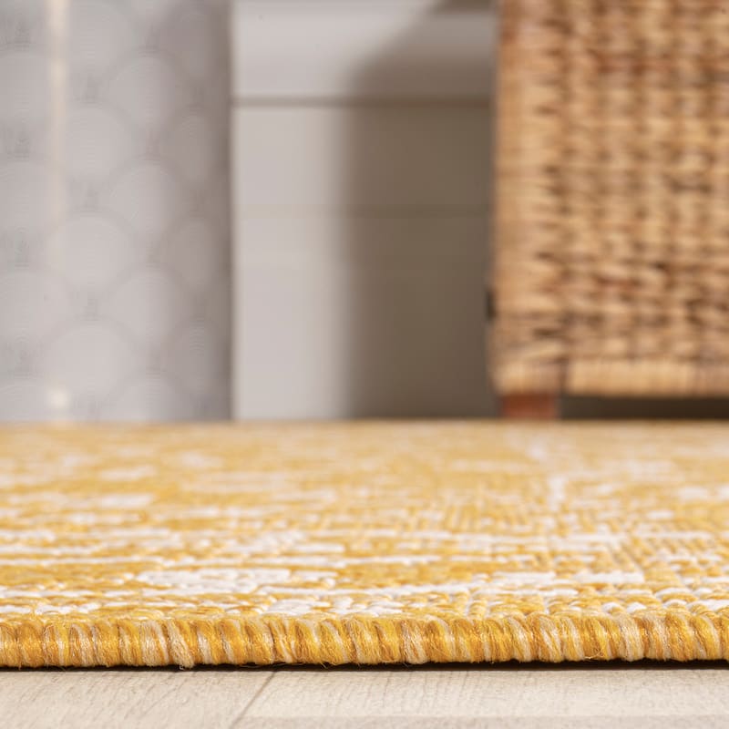 JONATHAN Y Medallion Textured Weave Indoor/Outdoor Area Rug
