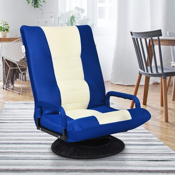 Swivel Gaming Chair Floor Chair 6 Positions Adjustable Backrest