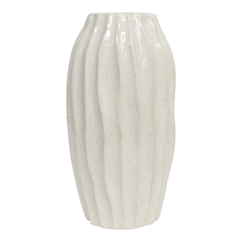 Ceramic Decorative Vase Tall Flower Sculpted Inspired Design
