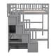 preview thumbnail 7 of 10, Kid-Friendly Design Full Size Loft Bed with Desk and Drawers