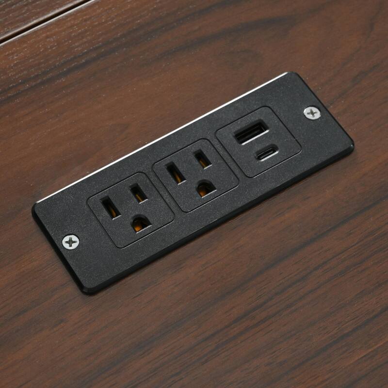 58-inch Farmhouse Kitchen Island with Storage, Sliding Barn Door & Metal Grid Side Door