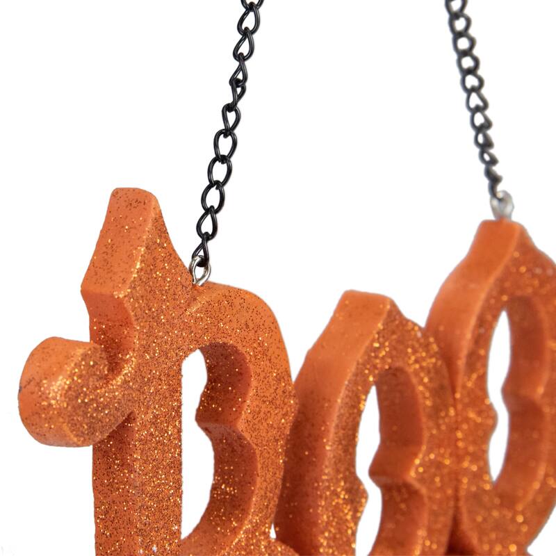3 Orange Boo, Spooky, Beware Hanging Halloween Decorations 5.75"