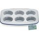 preview thumbnail 1 of 2, 6-Cup Muffin Pan Set - Blue, Teal, Marble, Golden, Cream Blue
