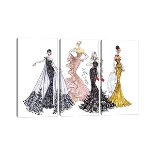 iCanvas "Red Carpet Glam" by Hayden Williams 3-Piece Canvas Wall Art ...