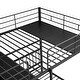 preview thumbnail 15 of 30, Minimalist Design Full Over Twin Metal Bunk Bed with Built-in Ladder,Under-Bed Desk wirh Storage Shelves