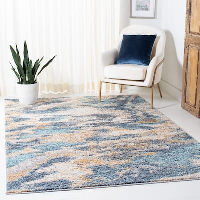 SAFAVIEH Calista Shag Azucena Abstract 1-inch Thick Rug