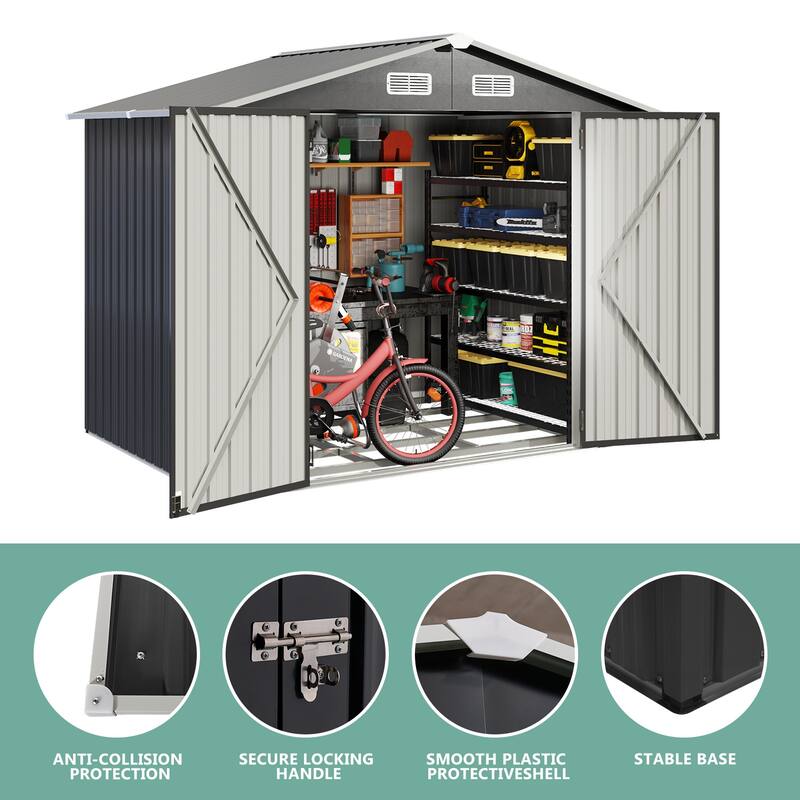 Metal Outdoor Storage Shed 8'x 6'