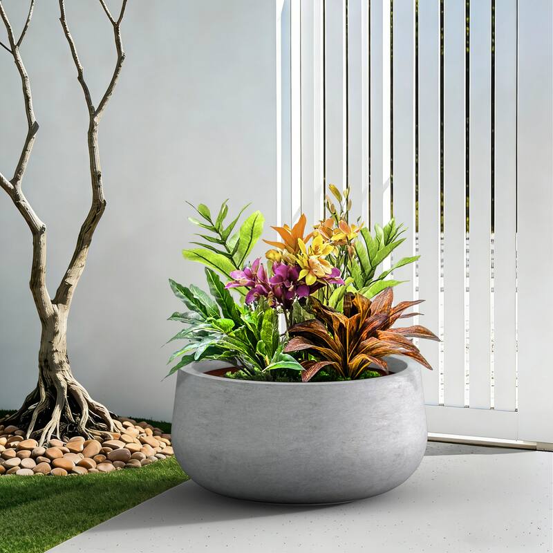 Concrete Round Planter / Pot Indoor & Outdoro Planter Bowl