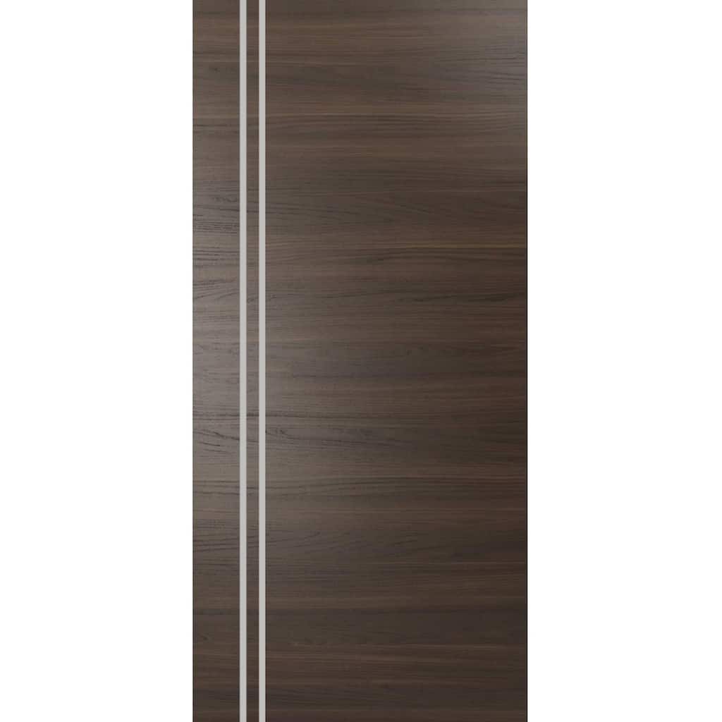 Slab Barn Door Panel 18x80 Planum 0310 Chocolate Ash with Sturdy Finished