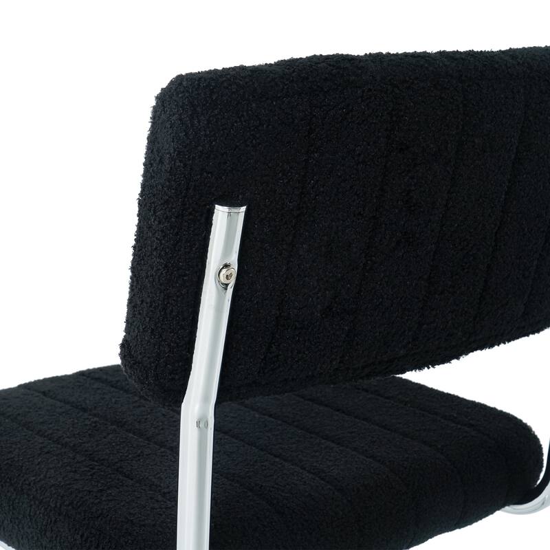 Modern Fabric 4 Piece Kitchen Dining Chair Set with Upholstered Cushions, Metal Legs for Dining Room Kitchen Living Room Bedroom