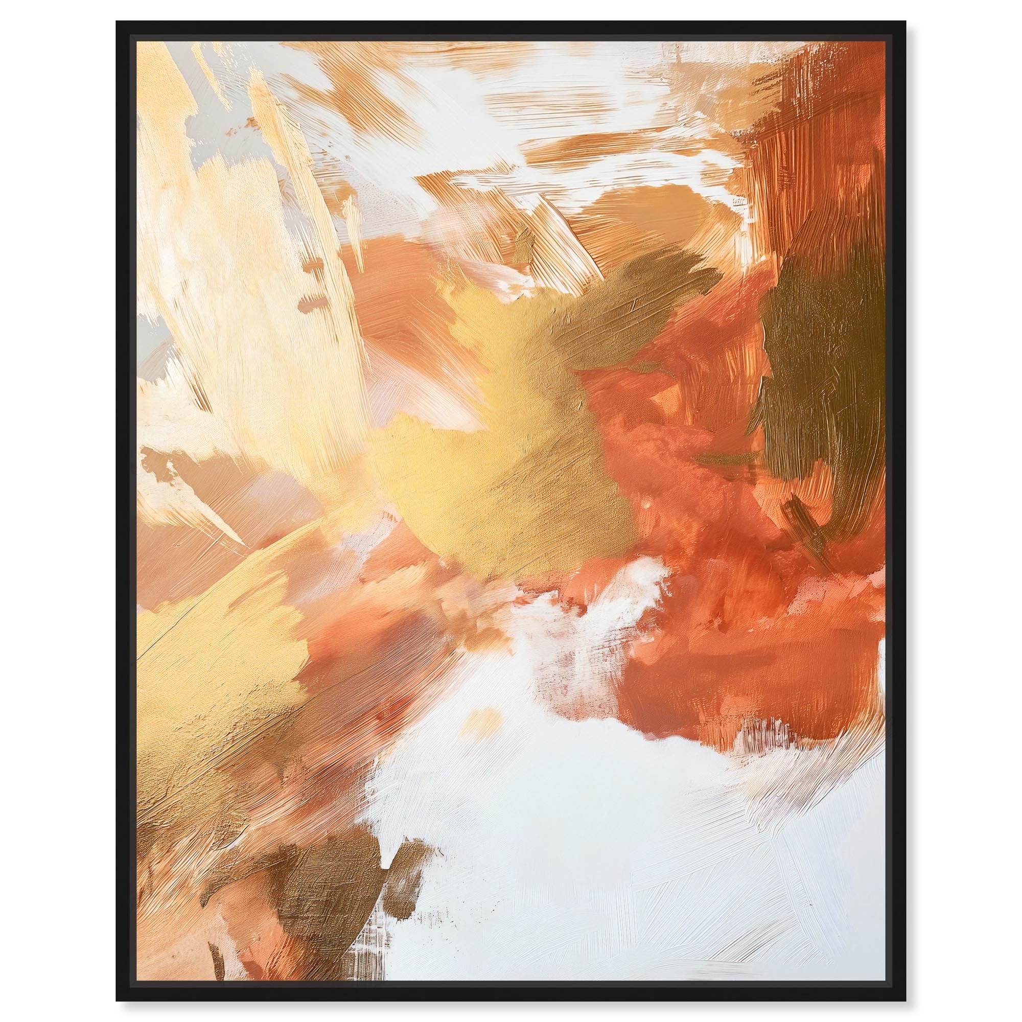 Golden Yellow Citrus Burst I Canvas by Art Remedy