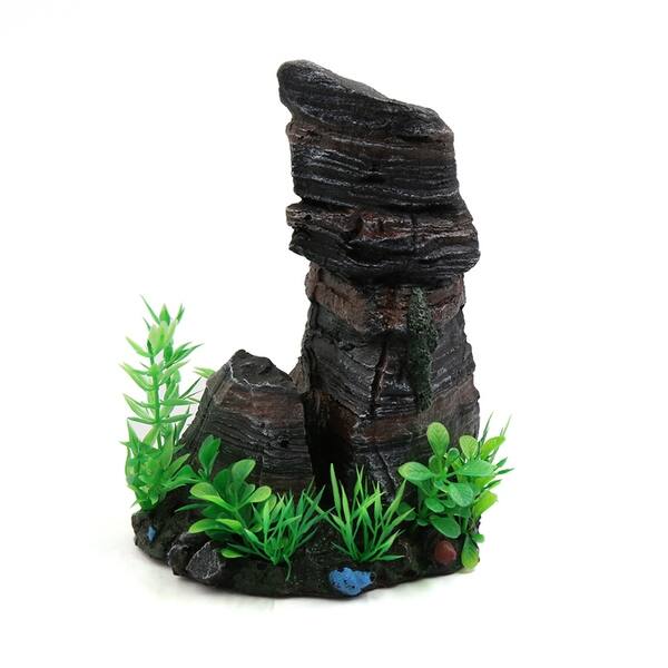 Shop Resin Rockery Mountain Fish Tank Landscape Decoration W