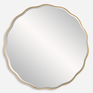 Uttermost Aneta Large Gold Round Mirror - 60"W x 60"H x 0.67"D