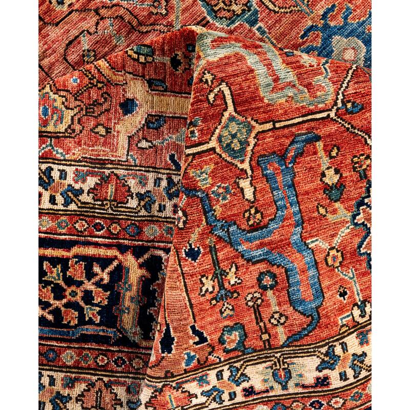 Serapi One-of-a-Kind Hand-Knotted Area Rug - Red - 8' 1" x 9' 9"