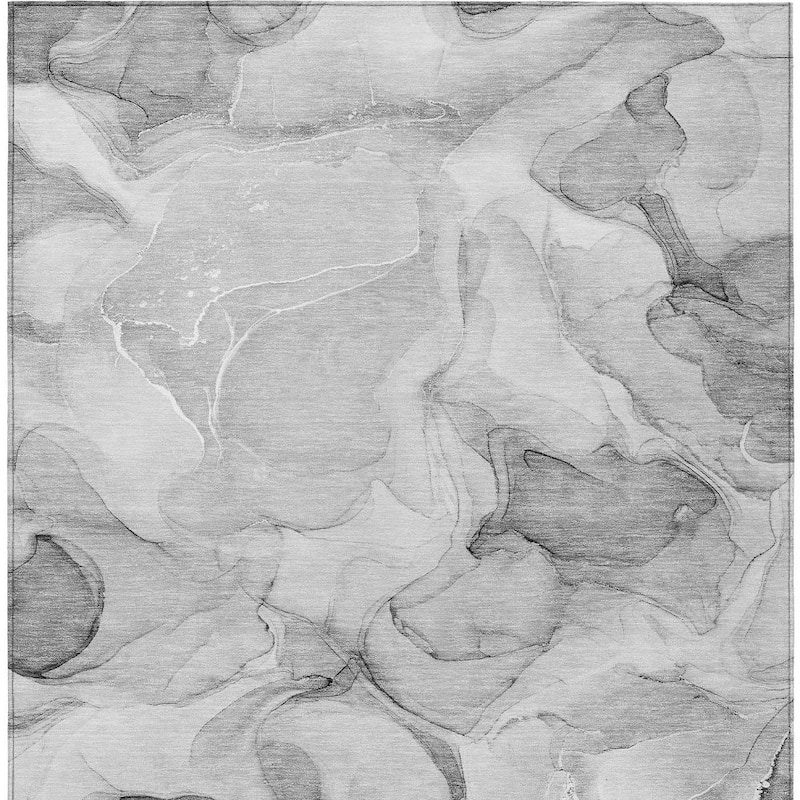 Alrim Artistic Abstract Weather Resistant Blended Style Runner Outdoor Rug