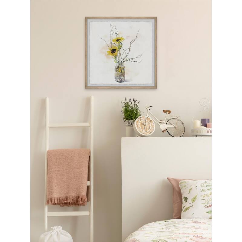 Sunflower Bloom II Framed Wall Art, Floral Delight - A Blooming Accent for Your Living Space