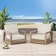 preview thumbnail 1 of 9, Westchester Acacia Wood Club Chairs by Christopher Knight Home Beige+Brown