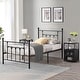 preview thumbnail 18 of 27, Taomika 3-Pieces Modern Bedroom Sets with Black Bed Frame
