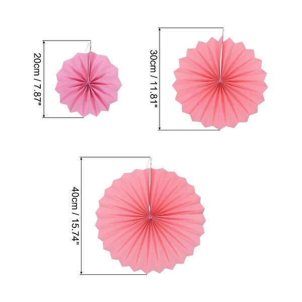 Hanging Paper Fans Party Set 12Pcs Decoration for Home,Birthday Wedding