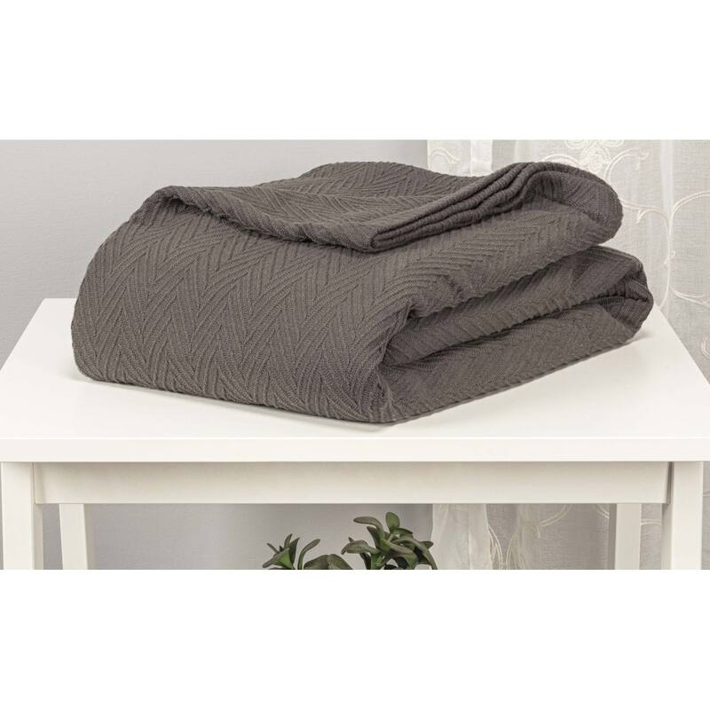Superior Metro Zig-Zag Chevron All-Season Bedding Cotton Blanket