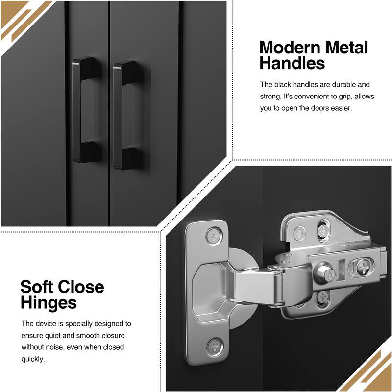 Anmytek 24'' Floating Bathroom Vanity Sink Combo Wall Mounted Cabinet with Soft Close Door