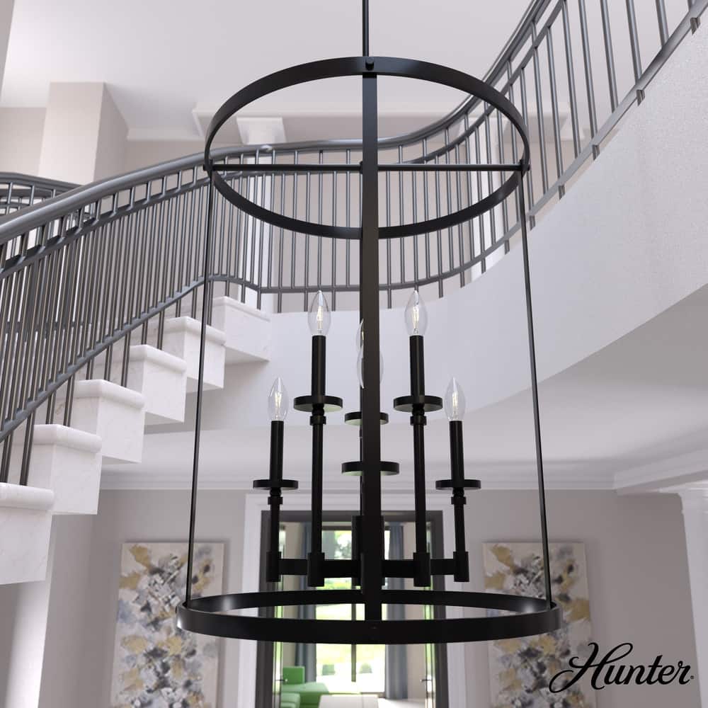 Hunter Briargrove Candle Pendant - Entry/ Foyer - Glam, Modern Farmhouse, Transitional