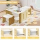 preview thumbnail 17 of 18, Gymax Kids Table & Chair Set 3-Piese Toddler Set w/2 Stools & Activity