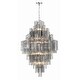 preview thumbnail 1 of 4, Addis 20 Light Polished Chrome Chandelier - 30.5"W x 49.5"H x 30.5"D