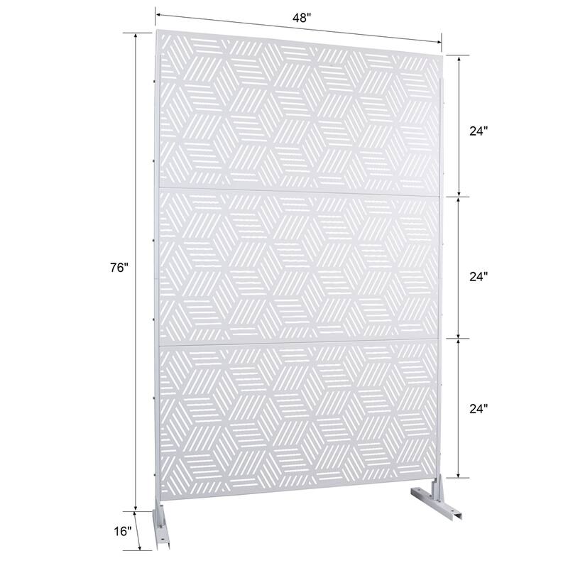 Outdoor & Indoor Freestanding Privacy Screen Privacy Screen 76"H×48"W