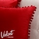 preview thumbnail 10 of 89, Deconovo Velvet Pom-poms Throw Pillow Covers 2 PCS(Cover Only)