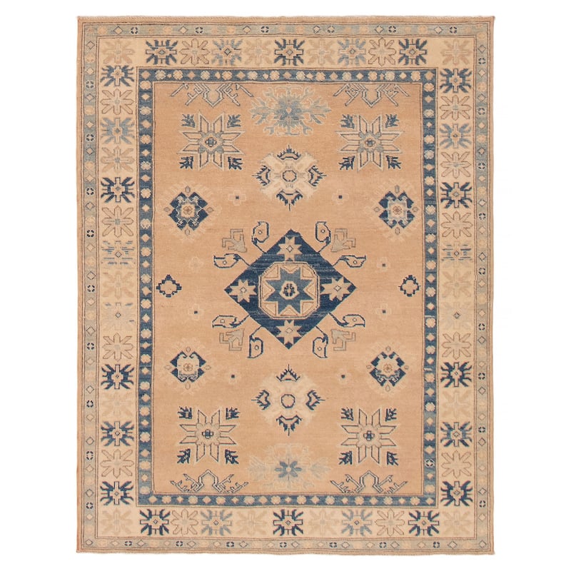 ECARPETGALLERY Hand-knotted Finest Ghazni Tan Wool Rug - 4'9 x 6'3 - Tan - 4'9 x 6'3