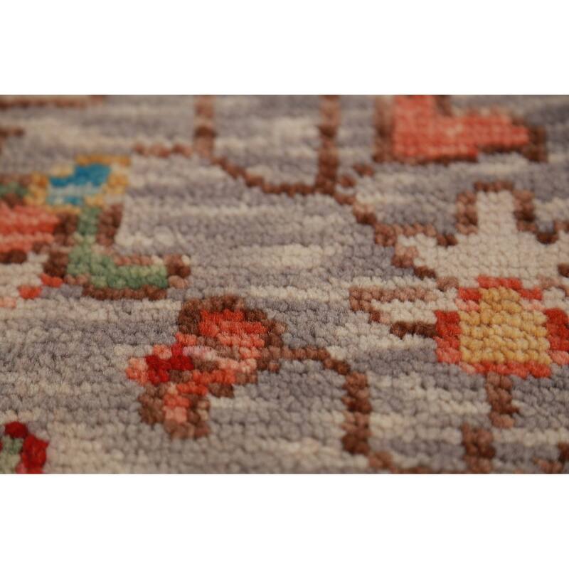 Geometric Medallion Heriz Serapi Oriental Rug Handmade Wool Carpet - 8'9" x 11'10"