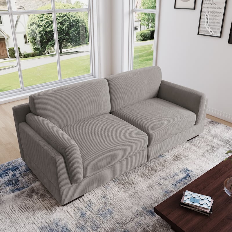90" Loveseat Sofa Modern and Cozy Corduroy Couch
