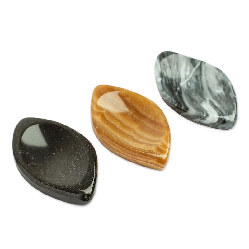 Novica Handmade Calming Diamond Stress-Relieving Stones (Pair)