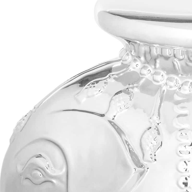 SAFAVIEH Paradise Ainara Elephant White Ceramic Decorative Garden Stool