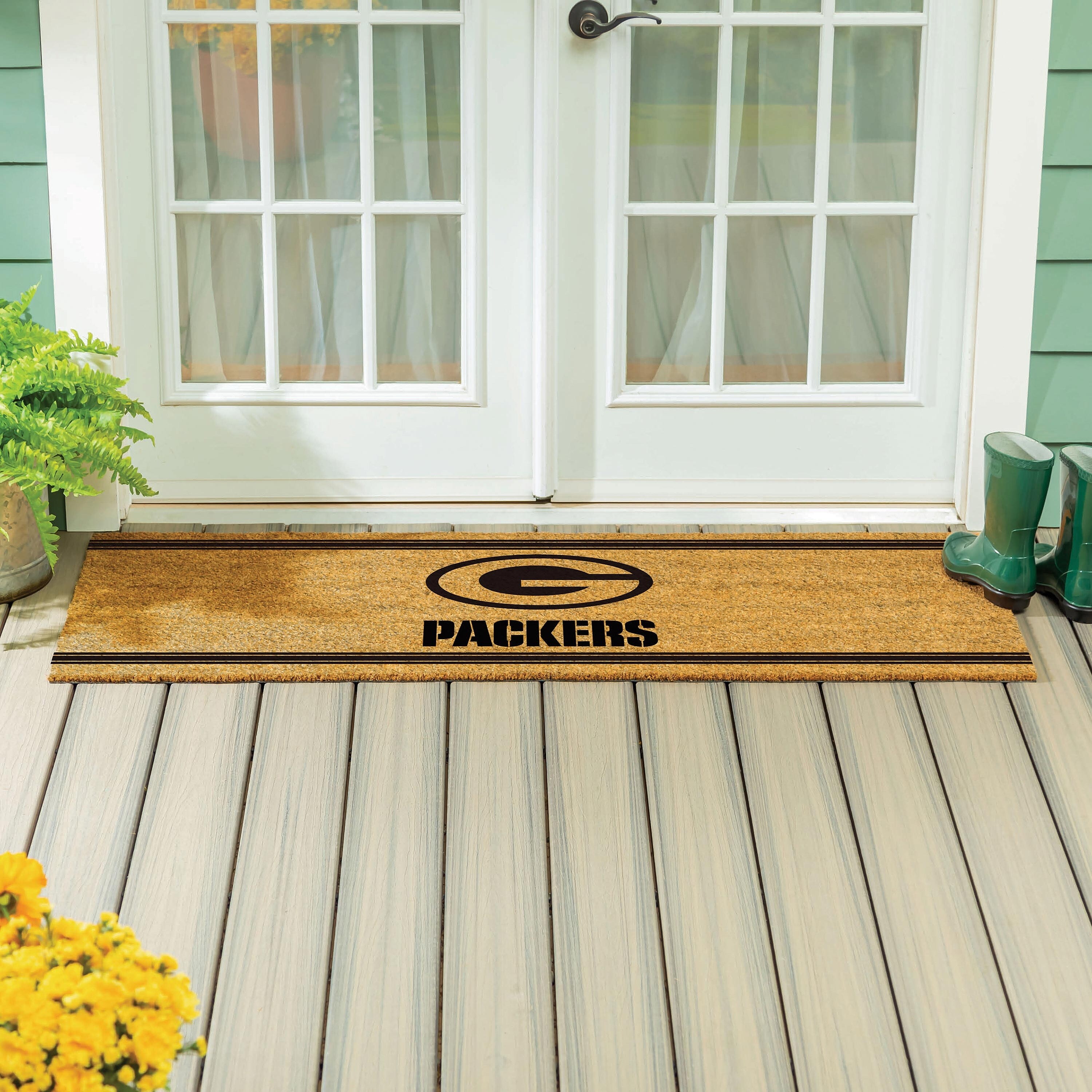 Green Bay Packers Monochrome Indoor/Outdoor Coir Door Mat