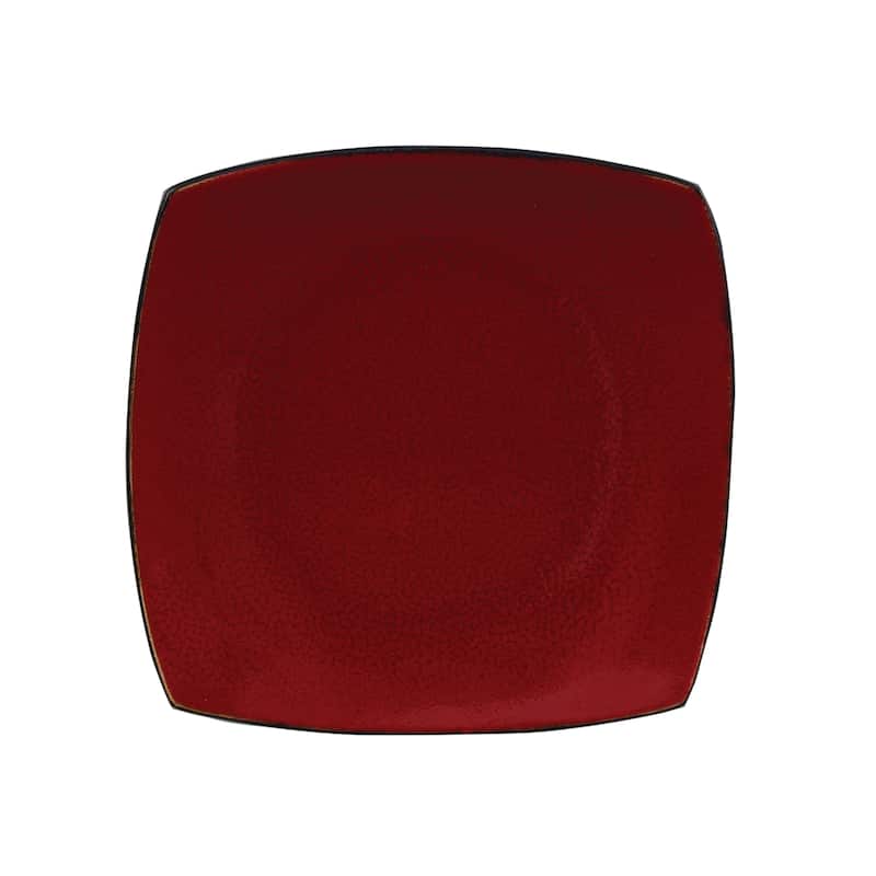 Gibson Soho Lounge Square 40-Piece Dinnerware Set - Red