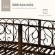 preview thumbnail 11 of 14, Outsunny 7' Metal Arch Garden Bridge with Safety Siderails, Decorative Arc Footbridge with Delicate Scrollwork "S" Motifs
