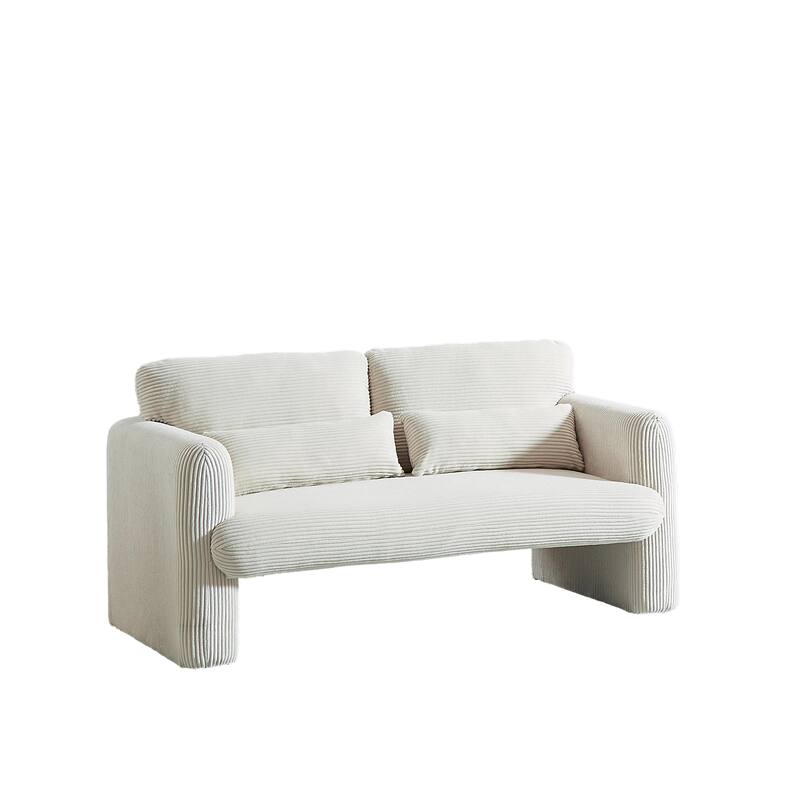 Corduroy Fabric Free Combination Sofa Set w/Support Pillow