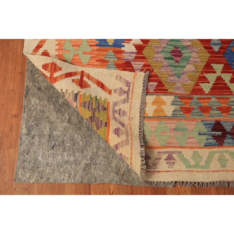 Kilim Oriental Area Rug Flatweave Tribal Wool Carpet - 8'5"x 9'9"