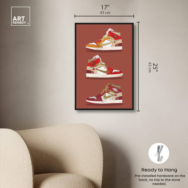 Sneaker Lineup Red Canvas by Art Remedy