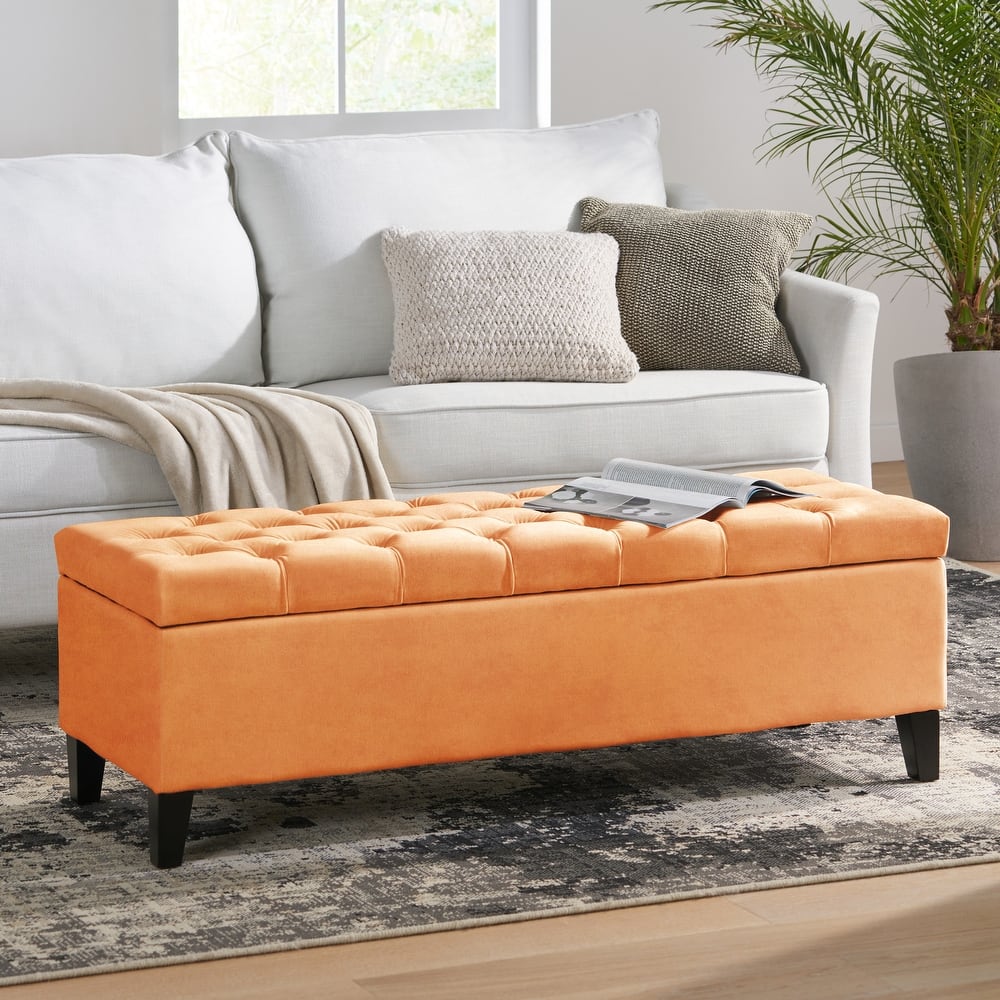 Ottilie Button-tufted Storage Ottoman Bench by Christopher Knight Home