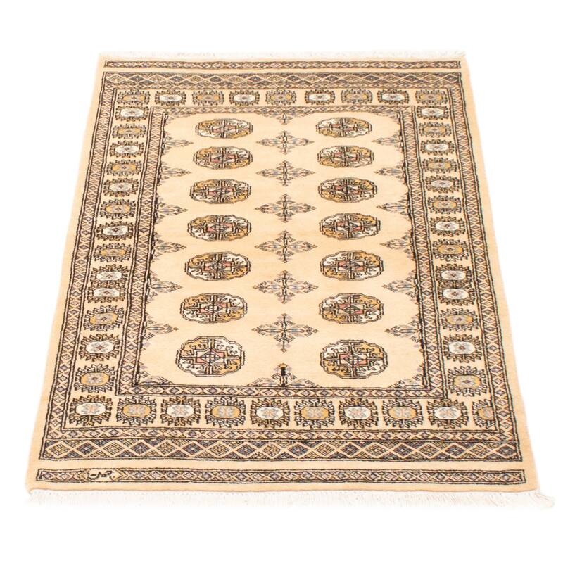 ECARPETGALLERY Hand-knotted Peshawar Bokhara Beige Wool Rug - 3'2 x 5'1