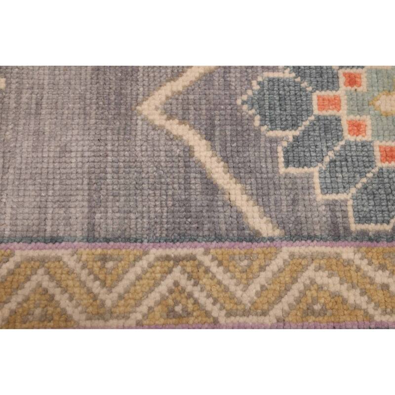 ECARPETGALLERY Hand-knotted Modern Oushak Dark Grey Wool Rug - 9'9 x 13'9