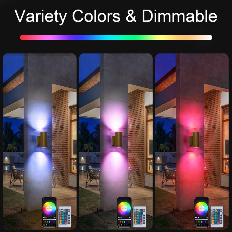 2 - Light Modern Industrial LED Outdoor Wall Sconce