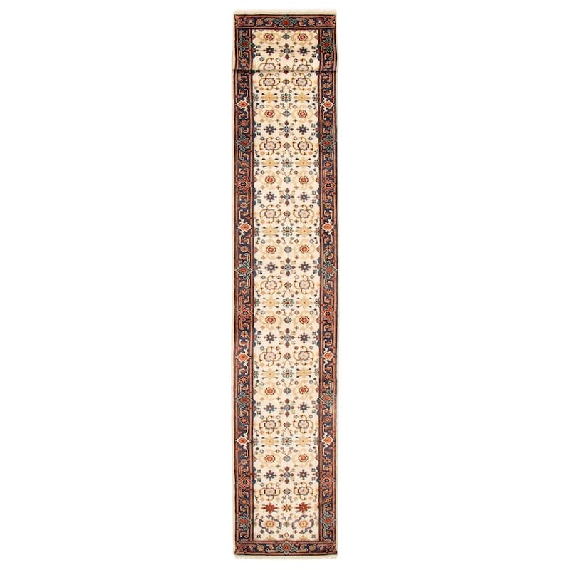 ECARPETGALLERY Hand-knotted Serapi Heritage Cream Wool Rug - 2'7 x 23'3 - Cream - 2'7 x 23'3