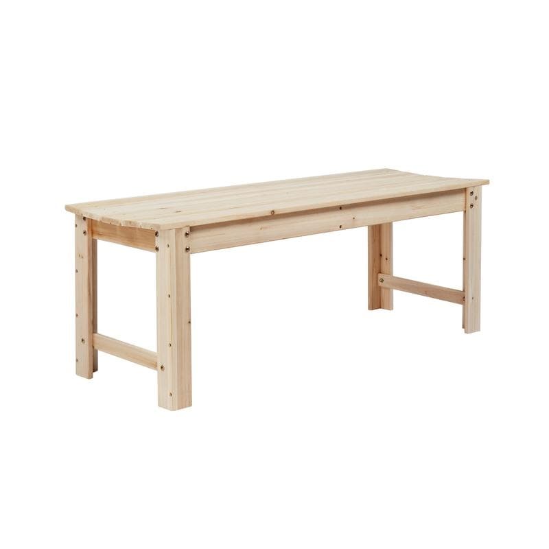 4 Ft. Solid Wood Backless Garden Bench - 48 W x 16.9 D x 17.7 H in