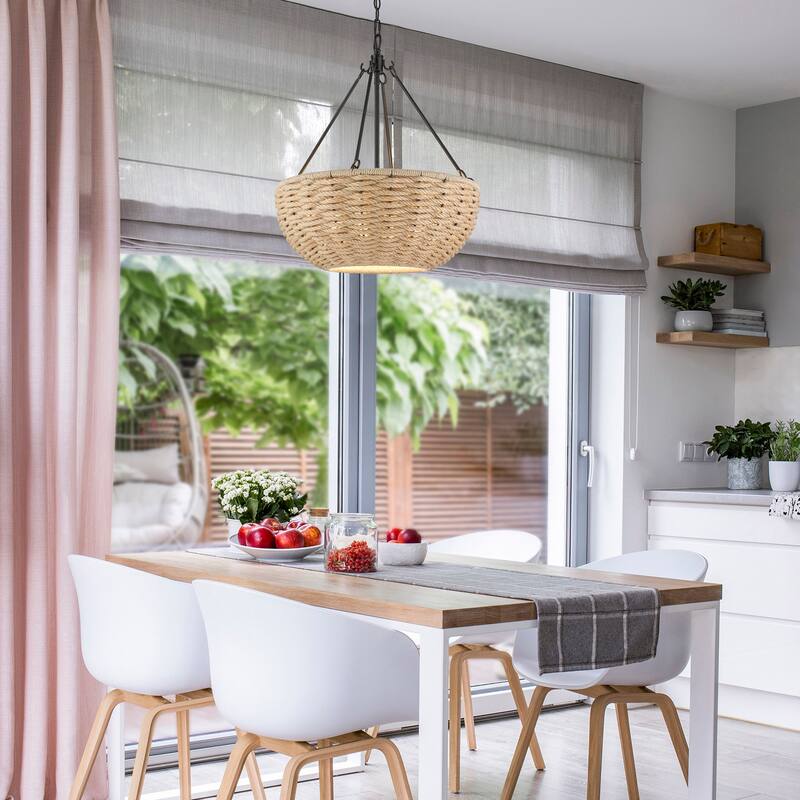 Golden Lighting Hathaway 4-light Pendant in Matte Black