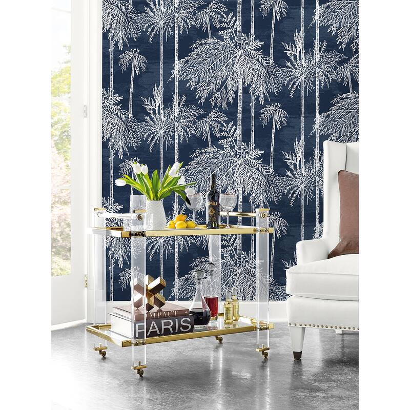 Lillian August Palm Grove Embossed Vinyl Unpasted Wallpaper
