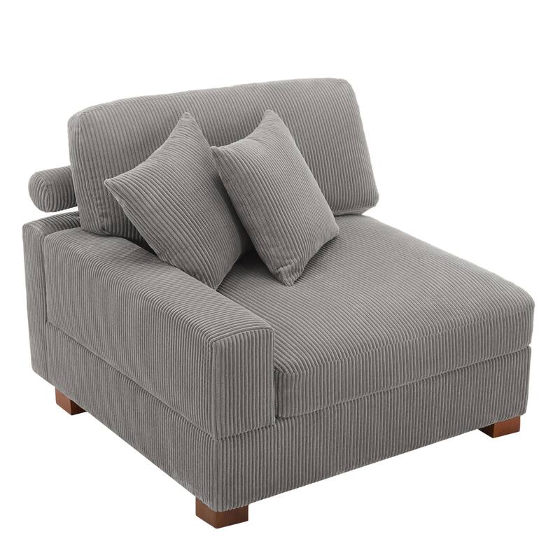 Modern Modular Sectional Sofa Corduroy Chaise Lounges